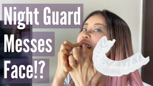 Thumbnail for a blog post titled 'Side Effects From Wearing Night Guard', discussing potential discomforts and issues that can arise from using a night guard for teeth grinding prevention.