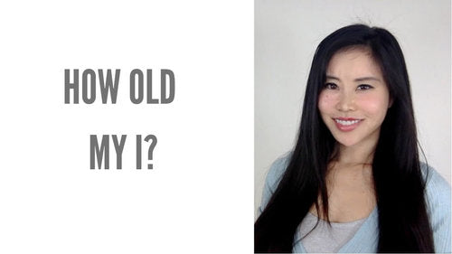 Video thumbnail of a smiling woman with text 'How Old My I?' and 'HOW OLD AM I!!!' posing a question about guessing her age