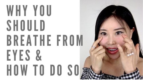 Koko Hayashi explaining why and how to breathe from your eyes, with a demonstration on eye breathing techniques.