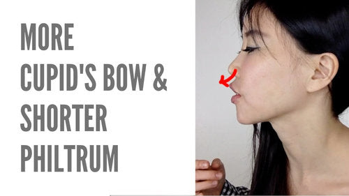 Koko Hayashi demonstrating techniques for enhancing the Cupid's bow and shortening the philtrum for facial symmetry.
