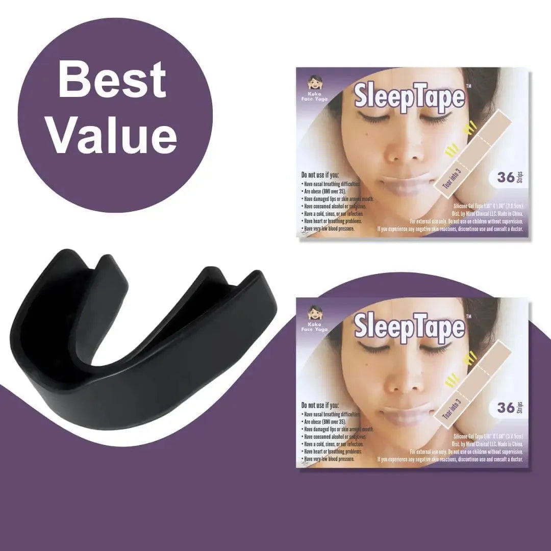 Koko Face Yoga bundle including one facial aligner and two sleep tapes for nightly use