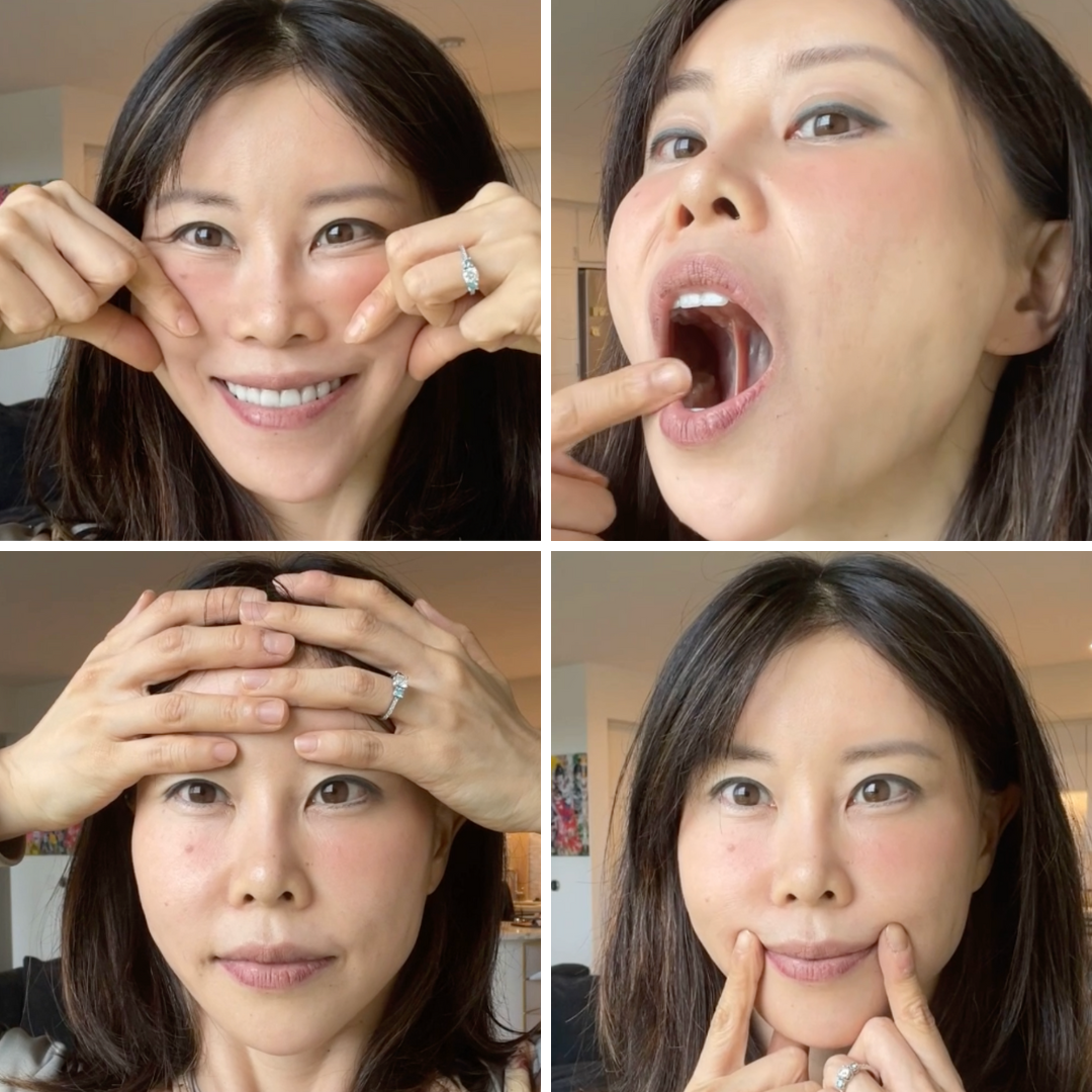 Banner for Koko Face Yoga Daily Course, highlighting the daily routine and exercises for facial rejuvenation and wellness