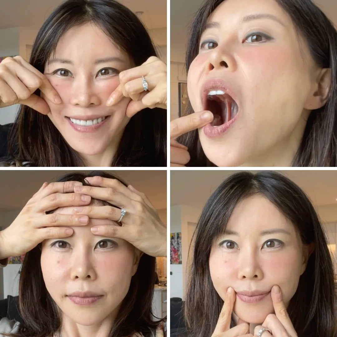 Banner for Koko Face Yoga Daily Course, highlighting the daily routine and exercises for facial rejuvenation and wellness