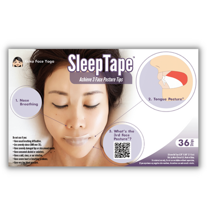 Image of the Sleep Tape package, displaying the product design and packaging, ready for consumer use to improve sleep quality through mouth closure.
