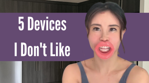 Thumbnail for 'Face Exercise Devices That I Don't Like', reviewing various facial exercise tools and explaining why they may not be effective or recommended.