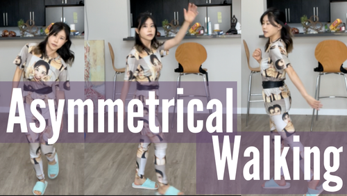 Thumbnail for 'Asymmetrical Walking', visually exploring the concept and impact of uneven walking patterns on body posture and balance.