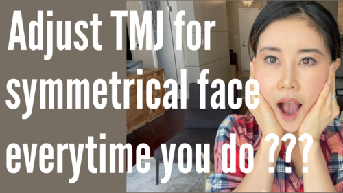 Thumbnail for a blog post titled 'Adjust TMJ for Symmetrical Face', showcasing methods and exercises to align the temporomandibular joint for enhanced facial balance and symmetry.