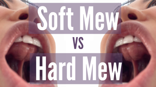 Thumbnail for 'Soft Mewing vs Hard Mewing', comparing the techniques and effects of different mewing pressures on facial structure.