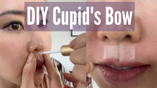 Thumbnail for a blog post titled 'DIY Memory Shape To Create Cupid's Bow', offering creative tips and techniques to define and enhance the cupid's bow for a more pronounced and beautiful lip shape.