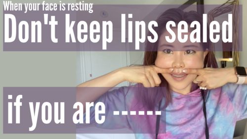 Thumbnail for a blog post titled 'Don't Keep Lips Sealed If You Have Chin Tension', discussing the importance of avoiding tight lip closure to reduce chin and jaw tension, with alternatives for relaxation and relief.