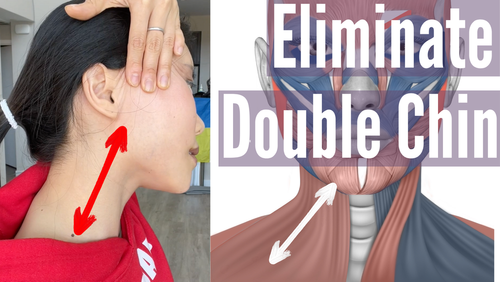 Thumbnail for 'Eliminate Double Chin', demonstrating exercises and techniques aimed at reducing and eliminating the appearance of a double chin.