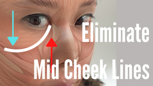 Thumbnail for 'Eliminate Mid-Cheek Lines', featuring methods to smooth and reduce the appearance of cheek wrinkles.