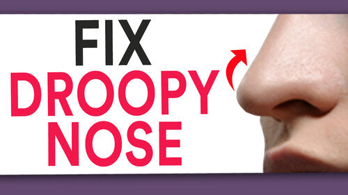 Thumbnail for 'How to Fix Droopy Nose', detailing non-surgical methods and exercises designed to lift and shape the nose for a more defined profile.