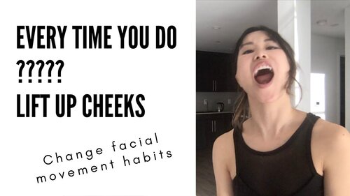 Thumbnail for 'Koko Face Yoga: Change Facial Movement Habits', featuring strategies to modify habitual expressions and movements for improved facial aesthetics and health.