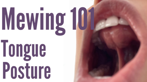 Thumbnail for 'Mewing Tongue Posture', detailing the technique and benefits of proper tongue placement for facial structure improvement.