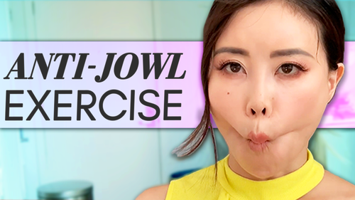 Thumbnail for 'Anti-Jowl Exercise: Reduce Cellulite in the Jowl', highlighting facial exercises designed to decrease cellulite and unnecessary fat in the jowl area for a more defined jawline.