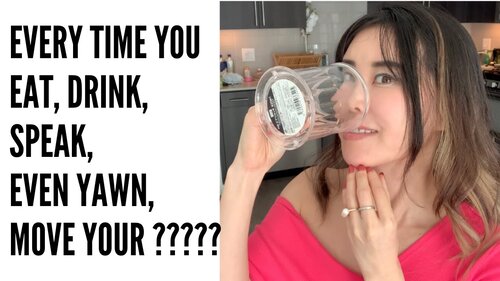 Thumbnail for 'Koko Face Yoga: Every Time You Eat, Drink, Speak, Even Yawn, Move (Lift Up) Your ? to Build Muscles and Lift Up', showing how everyday actions can be used to strengthen facial muscles and enhance facial lift.