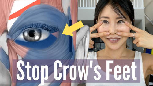 Thumbnail for 'Eliminate Crow's Feet', showing methods and facial exercises specifically targeted at reducing the appearance of fine lines and wrinkles around the eyes.