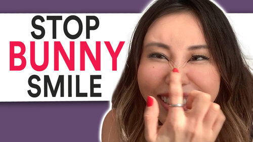 Thumbnail for 'How to Stop Bunny & Gummy Smile', demonstrating techniques to reduce the visibility of excessive gum line and teeth showing when smiling.