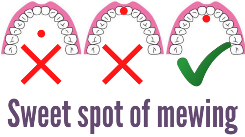 Thumbnail for a blog post titled 'Sweet Spot of Correct Tongue Posture', detailing the optimal position for tongue posture for improved facial structure and health benefits, with tips on how to find and maintain it.