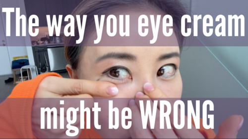 Thumbnail for a blog post titled 'The Way You Apply Eye Cream Might Be Wrong', offering insights and correct methods for applying eye cream to maximize benefits and minimize harm to the delicate eye area.