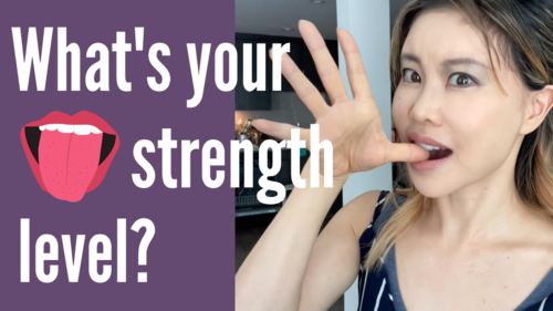 Thumbnail for a blog post titled 'Tongue Strength Assessment', visualizing the process and importance of evaluating tongue muscle strength for oral health, speech clarity, and overall well-being.
