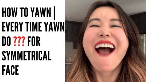 Thumbnail for 'How to Yawn Properly for Reducing Chin Tension and Lifting Skin', illustrating techniques to yawn in a way that helps relax facial muscles and enhances skin firmness.