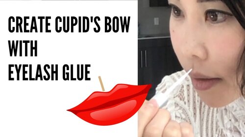 Create Cupid"S Bow With Eyelash Glue | Hold The Shape To Let The Skin Remember The Form