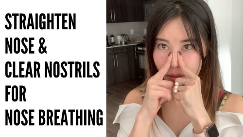 Thumbnail for 'Koko Face Yoga: Straighten Your Nose & Clear Nostrils for Clearer Breathing by Scraping Nose Cartilage', detailing methods to adjust nasal structure for improved air flow and breathing.