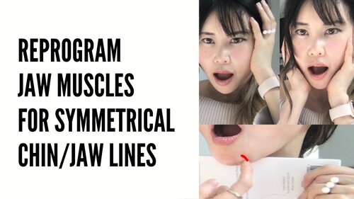 Thumbnail for 'Koko Face Yoga: Reprogram Jaw Muscles for Symmetrical Chin and Jaw Lines', showcasing techniques to assess and modify jaw movements for a more balanced facial structure.