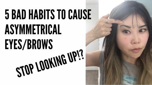 5 Bad Habits To Cause Assymetrical Eyes And Eyebrows | How To Fix