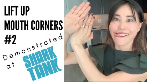 Thumbnail for 'Koko Face Yoga: Lift Up Corners of the Mouth Naturally #2 | Demonstrated at Shark Tank TV Show!', featuring face yoga techniques shown on Shark Tank to naturally elevate the mouth corners for a more positive expression.