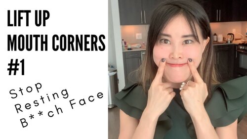 Thumbnail for 'Lift Up Corners of the Mouth Naturally #1 | Stop Resting B**ch Face to Trick Brain to Feel Positive', featuring techniques to naturally elevate the mouth corners and improve mood through facial expressions.