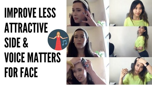 Thumbnail for 'Face Yoga Mini Session With Opera Singer! | Fix Less Good Looking Side | Voice Matters For Face', showcasing a face yoga session with an opera singer focusing on improving facial symmetry and the impact of voice on facial structure.