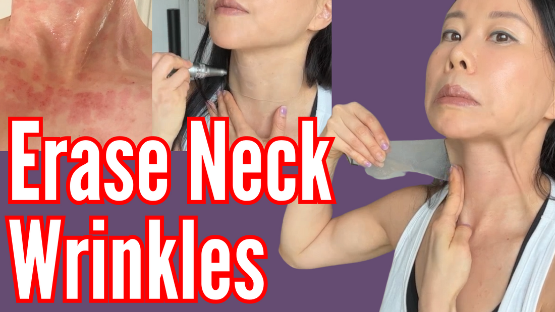 Image guide titled 'How to Keep a Youthful-Looking Neck', illustrating techniques and exercises aimed at maintaining neck firmness and reducing signs of aging.