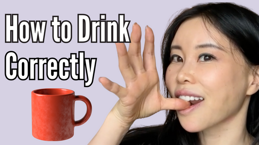 How to drink/swallow correctly by using the tongue muscle fully